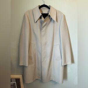 LONDON FOG Maincoats Trench Coat Men 38 R Beige Removable Liner